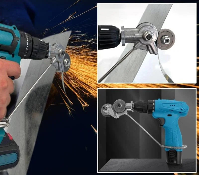 Electric tin cutter (electric drill converter head)