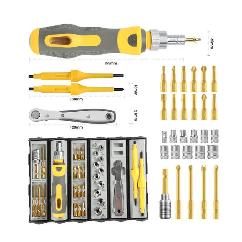 33 In 1 High Quality Household DIY Repair Tool Kit Screwdriver Set Bicycle Maintenance Tools S2 Steel