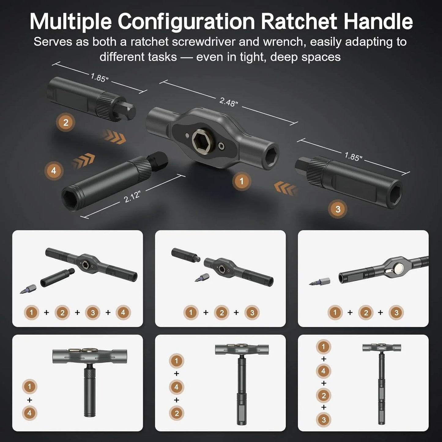 Multifunctional Ratchet Screwdriver Set 24 PCS